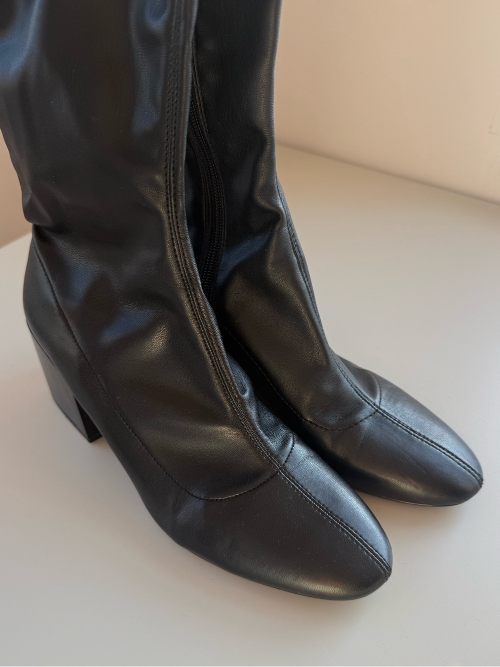 Zara Black Over The Knee Boots EU39 US8.5 - Picture 2 of 9